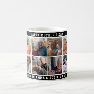 Mug Joyeuse fête des mères Custom 10 Family Photo Coll