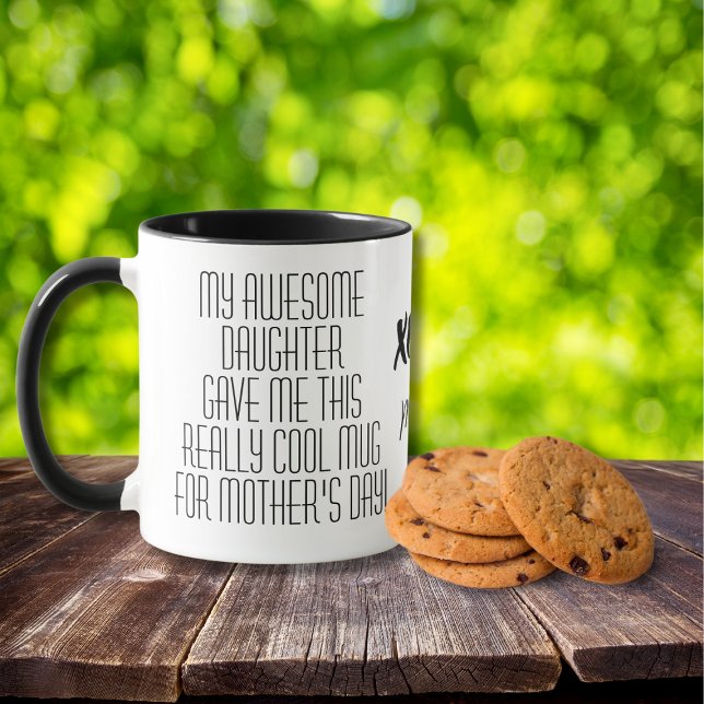 Mug Joyeuse fête des mères de la part de ma fille Text (Créateur téléchargé)