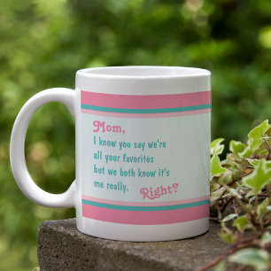 Mug Joyeuse Fête des mères de votre favori - Pink Aqua