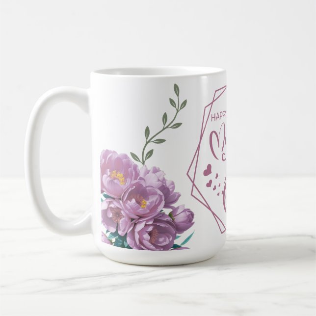 Mug Joyeuse Fête des Mères Design Violet (Gauche)
