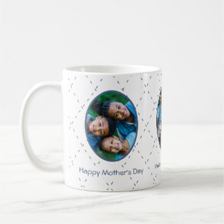 Mug Joyeuse Fête des Mères Dusty Blue et Blanc