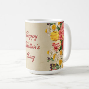 Mug Joyeuse Fête des Mères Florale Élégante