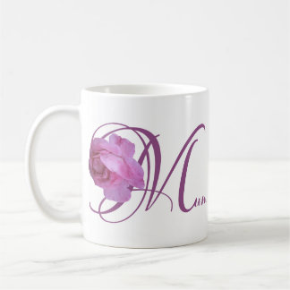 Mug Joyeuse fête des mères jolie rose rose floral élég