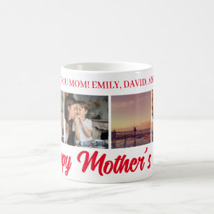 Mug Joyeuse fête des mères Maman Grille photo rouge Ca