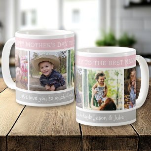 Mug Joyeuse fête des Mères Meilleure Nounou 4 Collage