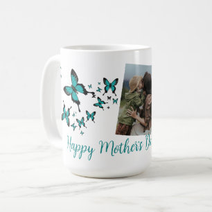 Mug Joyeuse Fête des Mères Papillon Photo Mignonne