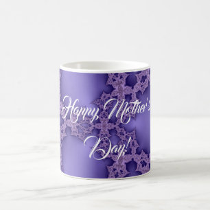 Mug Joyeuse fête des mères, violet fractal