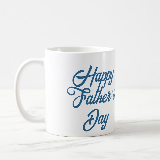 Mug Joyeuse fête des pères nom gris amour meilleur pap (Gauche)