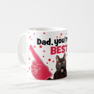 Mug Joyeuse Fête des Pères Papa Chat avec doigts en m