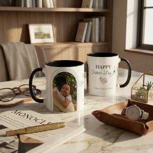 Mug Joyeuse Fête des Pères Photo personnalisée Moderne