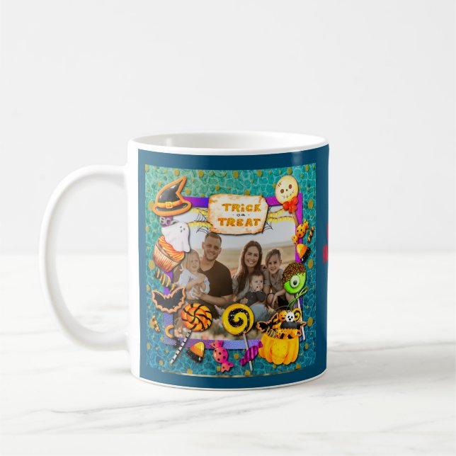Mug Joyeuse fête d'Halloween remplie de friandises ou  (Gauche)