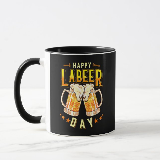 Mug Joyeuse fête du Labeer drôle de fête du Travail (Gauche)