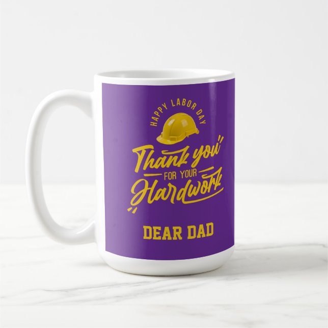 Mug Joyeuse fête du Travail Merci pour votre travail a (Gauche)