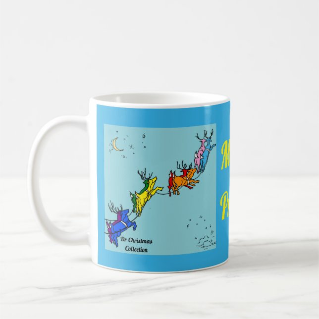 Mug Joyeuse Fierté Père Noël Reindeer (Gauche)