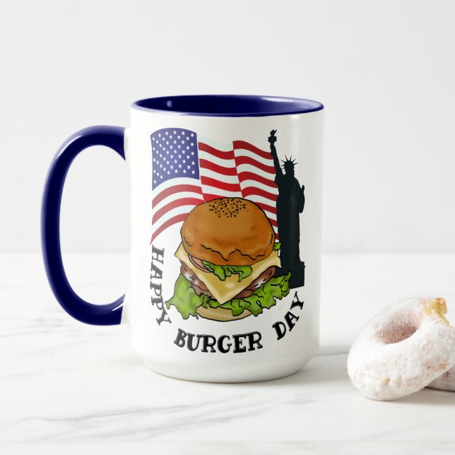 Mug Joyeuse journée de burger (Avec donut)