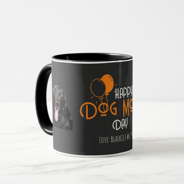 Mug Joyeuse journée de maman de chien avec des ballons (Devant gauche)
