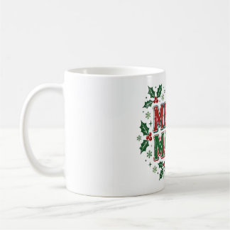Mug Joyeuse Maman Rétro Noël Conception de houx
