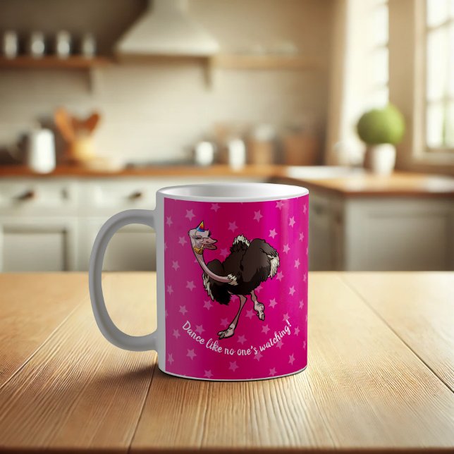 Mug Joyeuse Ostrich Danser en caricature Casquette de  (Créateur téléchargé)