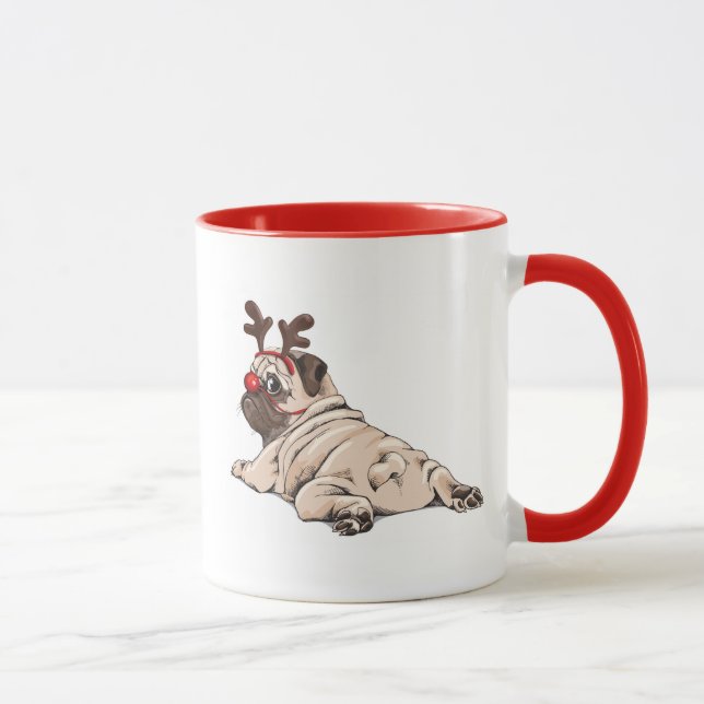 Mug Joyeuse partie de carlin (Droite)