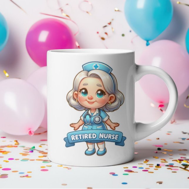 Mug Joyeuse retraite : Charmant infirmière retraitée (Créateur téléchargé)