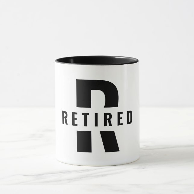 Mug Joyeuse retraite Retraite Monogramme initial (Centre)