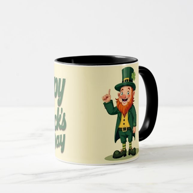 Mug Joyeuse Saint-Patrick Mignon Leprechaun (Devant droit)