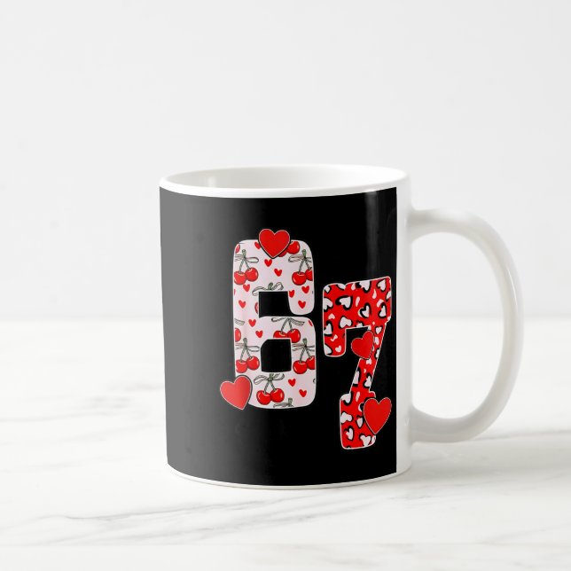 Mug Joyeuse Saint-Valentin 67 Meme Cœurs Arc Coquette  (Droite)