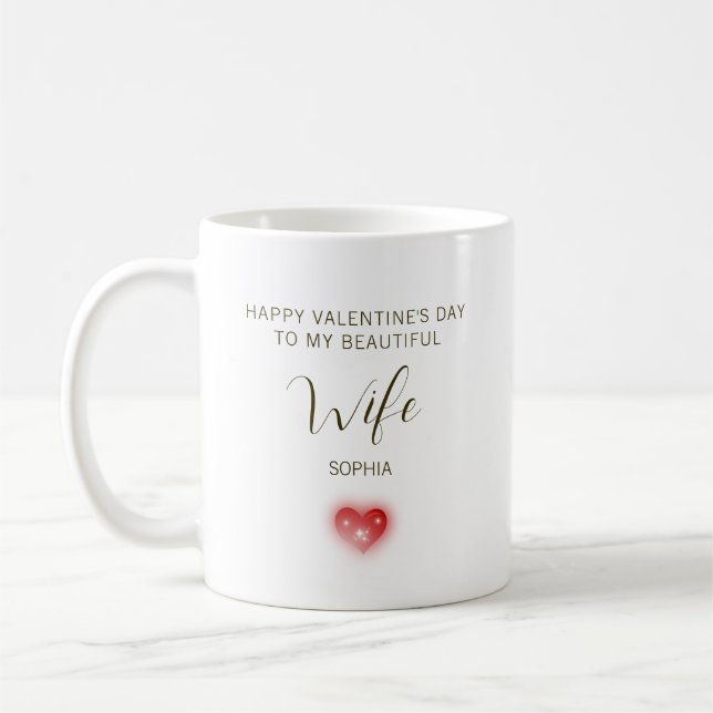 Mug Joyeuse Saint-Valentin à ma belle épouse (Gauche)