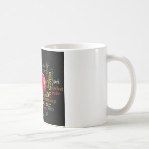 Mug Joyeuse Saint-Valentin avec de belles roses rouges