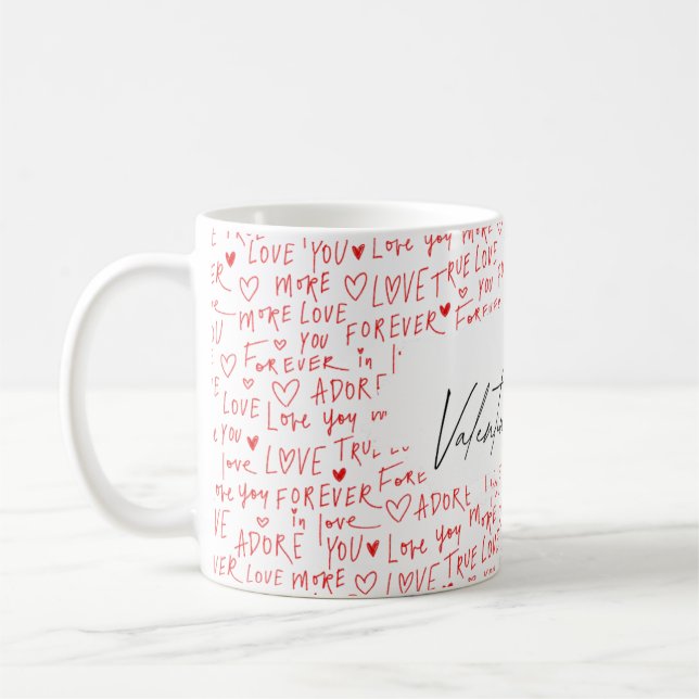 Mug Joyeuse Saint-Valentin – Café & Thé Romantique (Gauche)
