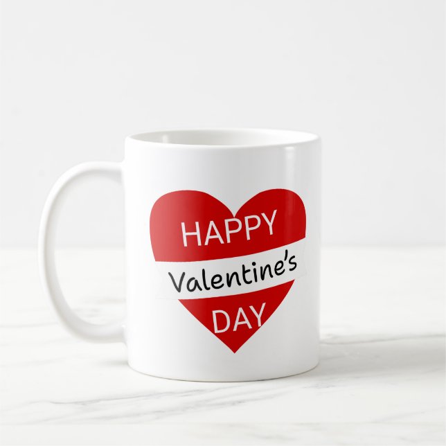 Mug Joyeuse Saint-Valentin Cœur - Citation d'amour cla (Gauche)
