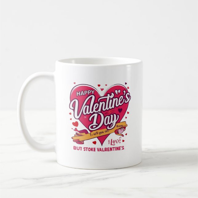 Mug Joyeuse Saint-Valentin Cœur Design Cadeau Romantiq (Gauche)