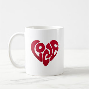 Mug Joyeuse Saint-Valentin Élégante Cœur Rouge
