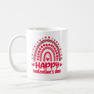 Mug Joyeuse Saint-Valentin Léopard Arc-en-Ciel