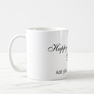 Mug Joyeuse Saint-Valentin nom date message simple élé