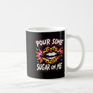 Mug Joyeuse Saint-Valentin Retro Léopard Lèvres Ur Som