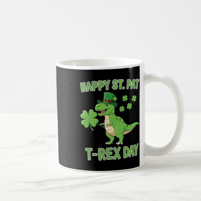 Mug Joyeuse St Pat Trex Day Drôle de dinosaure Shamroc (Droite)