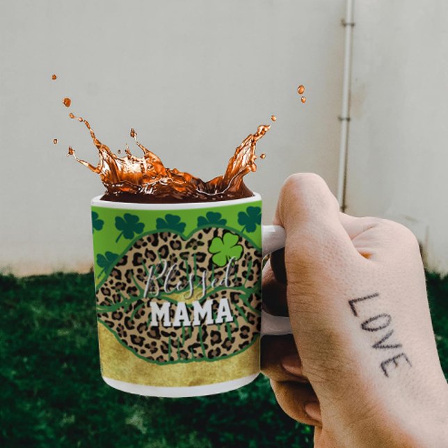 Mug Joyeuse St Patrick Day Maman bénie Lèvres (Créateur téléchargé)