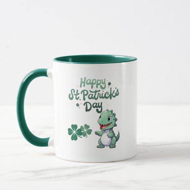 Mug Joyeuse St. Patrick's Day _ Dinosaur mignon (Gauche)