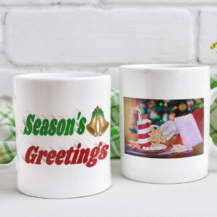 Mug Joyeuses Fêtes Bells Typographie photo de Noël