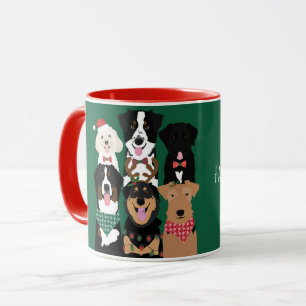 Mug Joyeuses fêtes Chiens mignons