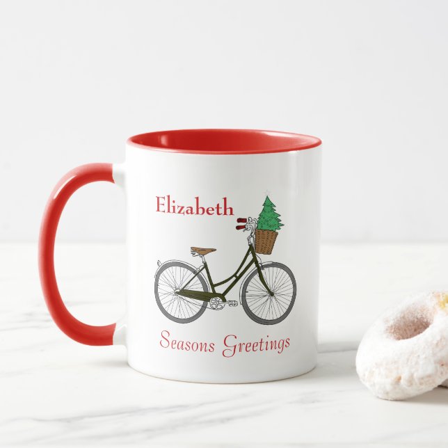 Mug Joyeuses Fêtes Festif Personnalisé (Avec donut)