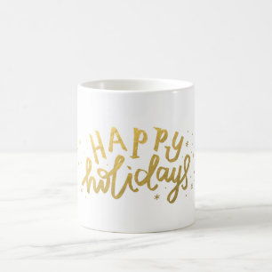 Mug Joyeuses fêtes Lettres or Foil Noël
