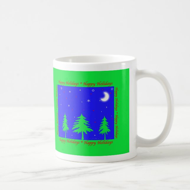 Mug Joyeuses Fêtes Scène d'Hiver (Droite)