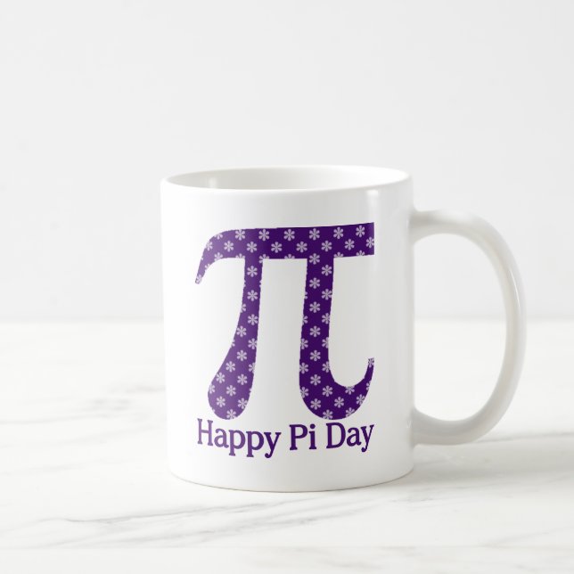 Mug Joyeuses Fleurs de Lavendar Jour Pi sur violet (Droite)