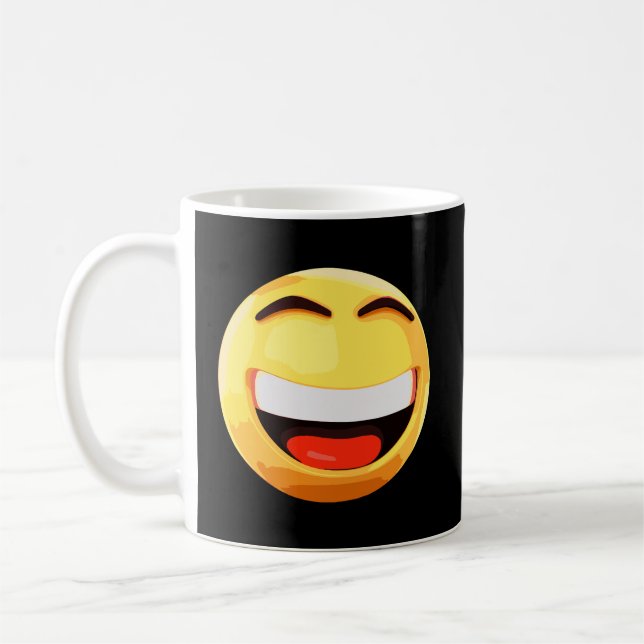 Mug Joyeuses Lunettes de soleil Emoji Smile Laugh Emot (Gauche)