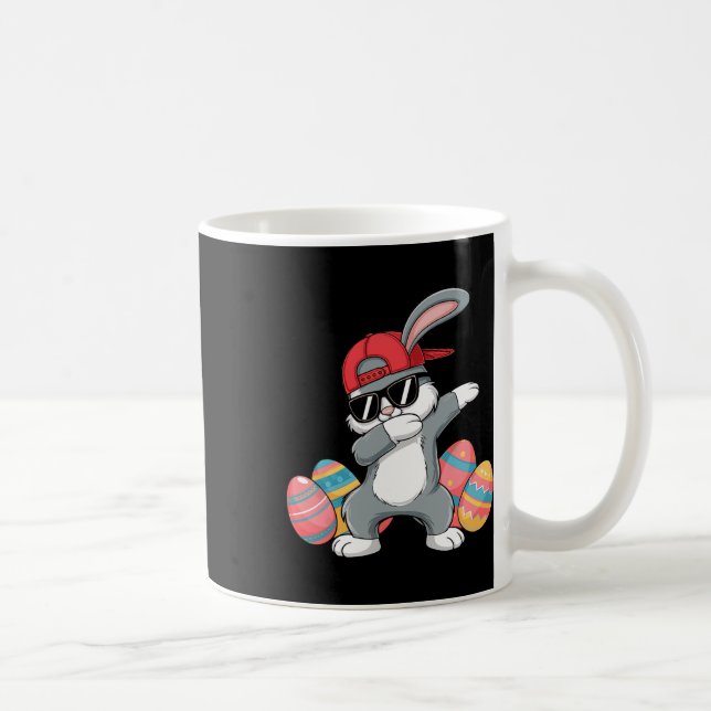 Mug Joyeuses Pâques Bruh Lapin Dab Lapin Danse Garçons (Droite)