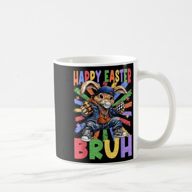 Mug Joyeuses Pâques Bruh Lapin de Pâques Chasse aux œu (Droite)