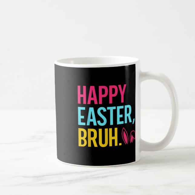 Mug Joyeuses Pâques Bruh Lapin Oreille Groovy Rétro Pâ (Droite)
