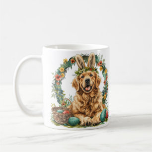 Mug Joyeuses Pâques Chien Retriever Doré Oreilles de L